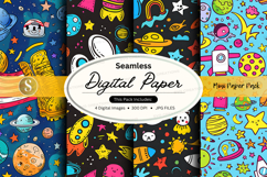 Seamless digital paper - space theme Product Image 1
