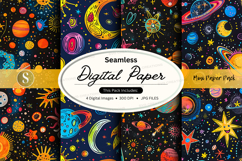 Seamless digital paper with space theme Product Image 1