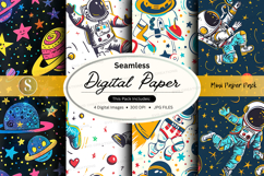 Seamless digital paper - space theme Product Image 1