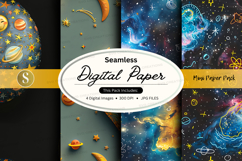 Seamless digital paper - space theme mini paper pack Product Image 1
