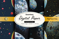 Space themed seamless digital paper pack Product Image 1