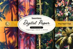 Tropical seamless digital paper pack Product Image 1