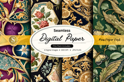 Seamless digital paper - vintage floral pattern Product Image 1