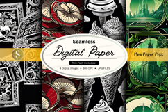 Seamless digital paper pack with vintage designs Product Image 1