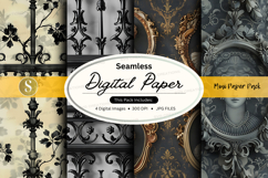 Seamless digital paper - vintage elegant pattern pack Product Image 1