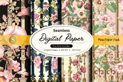 Seamless digital paper pack with floral patterns Product Image 1