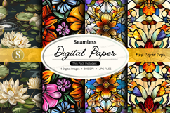 Seamless digital paper pack with floral patterns Product Image 1