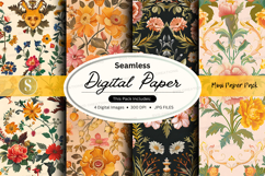 Seamless digital paper - floral pattern pack Product Image 1
