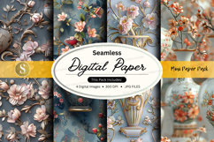 Seamless floral digital paper pack Product Image 1