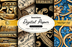 Seamless digital paper pack with musical and floral patterns Product Image 1