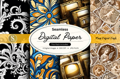 Seamless vintage digital paper pack Product Image 1