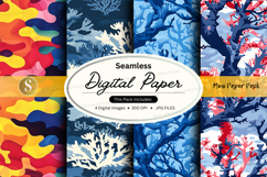 Seamless digital paper - coral reef pattern Product Image 1