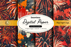 Seamless digital paper with fireworks pattern Product Image 1