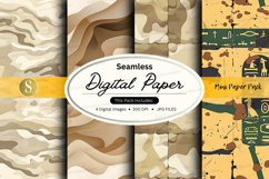 Seamless digital paper pack - military theme Product Image 1