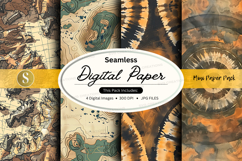 Seamless digital paper - map and textures pack Product Image 1