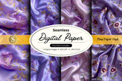 Seamless digital paper with floral designs Product Image 1