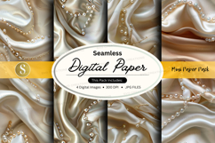 Seamless digital paper with pearls Product Image 1