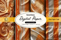 Seamless digital paper pack - metallic textures Product Image 1
