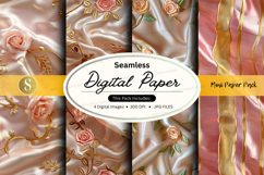 Seamless digital paper with floral design Product Image 1