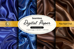 Seamless digital paper pack - blue and brown Product Image 1