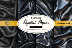 Seamless black digital paper mockup Product Image 1