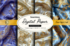 Seamless digital paper pack with ornate patterns Product Image 1