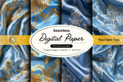 Seamless digital paper with floral designs Product Image 1