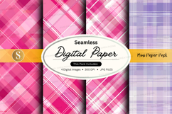 Seamless digital paper pack - plaid pattern Product Image 1