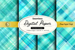 Seamless digital paper - blue and green pattern pack Product Image 1