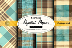 Seamless digital paper plaid pattern Product Image 1