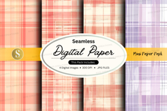 Seamless digital paper pack - plaid patterns Product Image 1