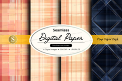 Seamless digital paper pack - plaid patterns Product Image 1