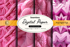 Seamless pink digital paper texture background mockup Product Image 1