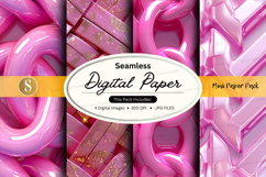 Pink seamless digital paper texture background mockup Product Image 1