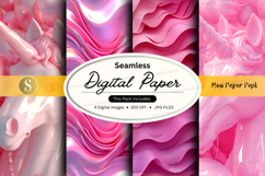 Pink seamless digital paper texture background with ruffles Product Image 1
