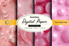 Pink seamless digital paper texture background mockup Product Image 1