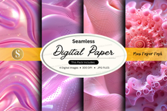 Seamless pink digital paper texture background floral design Product Image 1