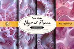 Seamless pink floral digital paper background texture Product Image 1