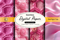 Seamless pink floral digital paper pack background Product Image 1