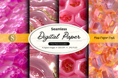 Seamless digital paper pack floral watercolor textures backg Product Image 1