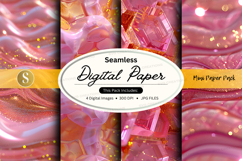 Seamless pink glitter digital paper texture background Product Image 1