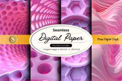 Pink Seamless Digital Paper Pack Textures Background Product Image 1