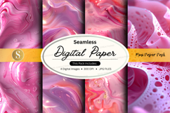 Pink watercolor seamless digital paper texture background Product Image 1