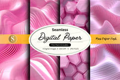 Pink seamless digital paper texture background floral design Product Image 1