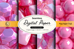 Pink seamless digital paper texture background design pack Product Image 1