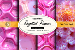 Seamless pink floral digital paper pack background Product Image 1