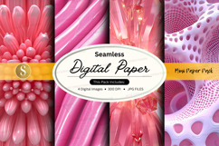 Seamless pink digital paper pack floral textures background Product Image 1