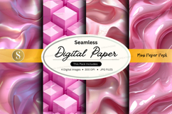 Seamless pink digital paper texture pack background Product Image 1