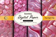 Seamless pink digital paper texture pack background Product Image 1