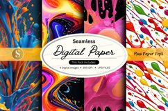 Seamless digital paper textures vibrant colorful backgrounds Product Image 1